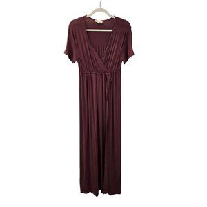 ROOLEE Modest Wrap Jersey Maxi Dress Size Small